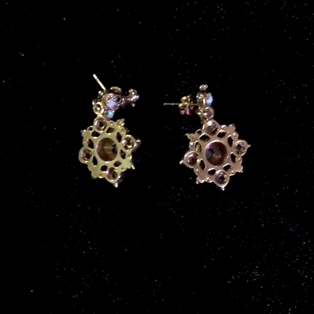 14 kt gold opal earrings - Picture 4 of 6